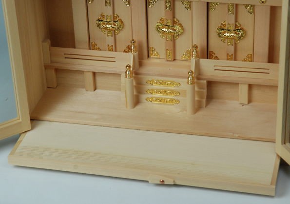 神棚 ケース入り 箱宮 16号 三社 上級品【吊り下げ対応品 吊り金具