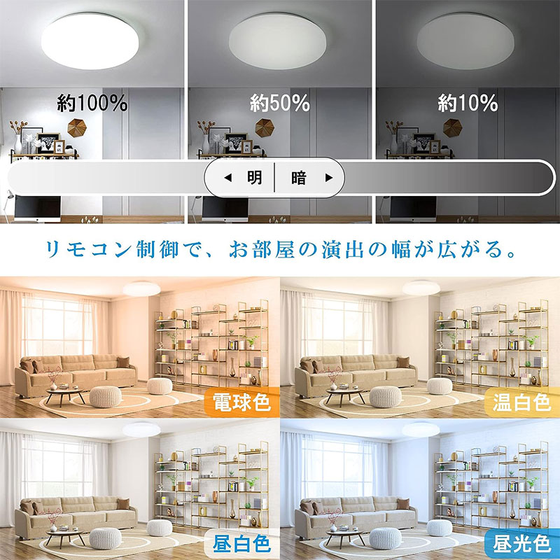【新品送料無料4個セット】LEDシーリングライト24W(～6畳用)◆PSE適合品 ORALUCE シーリングライトled 4畳 6畳 8畳 24W 36W 調光調色