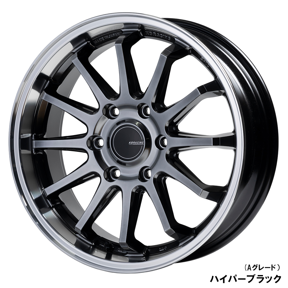 KBRACING S-12 × ヨコハマパラダPA03 タイヤホイール4本セット【A