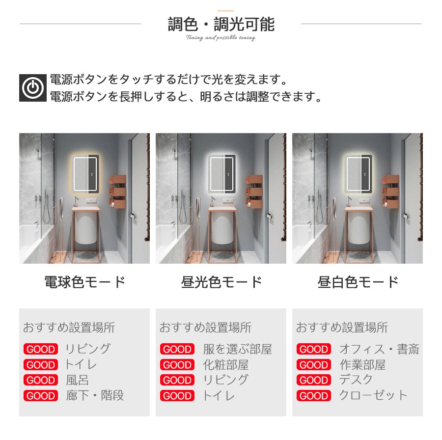 ミルオ君の鏡工房 led ミラー 洗面 壁掛け 洗面鏡 ミラーライト ミルオ君の鏡工房 led ミラー 洗面 壁掛け 洗面鏡 ミラーライト