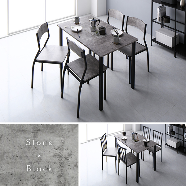 ダイニングセット 5点セット ダイニングテーブル 幅110cm ストーン