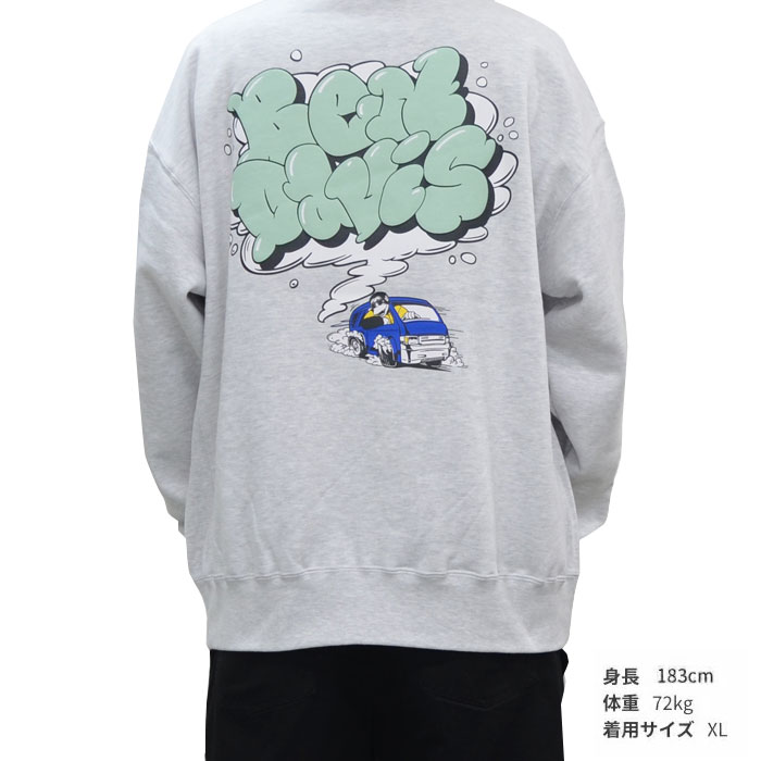 BEN DAVIS（ベンデイビス） スウェット SMOKE LOGO CREW SWEAT