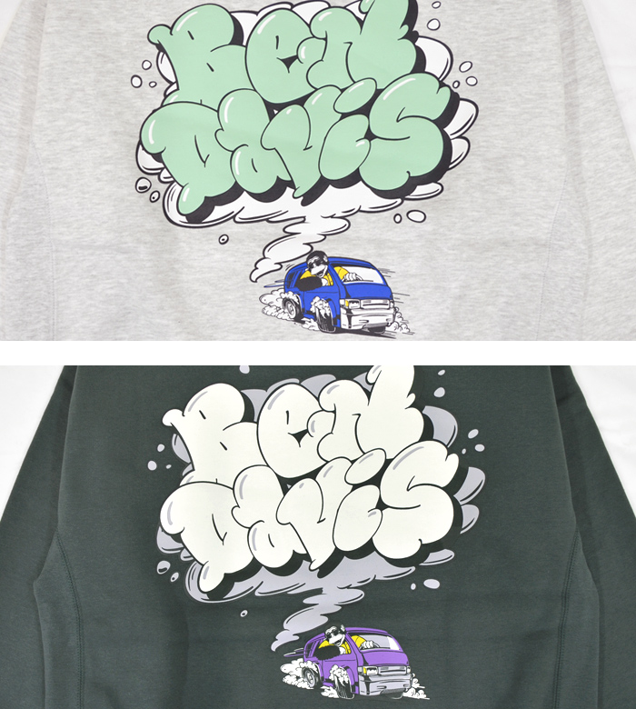 BEN DAVIS（ベンデイビス） スウェット SMOKE LOGO CREW SWEAT