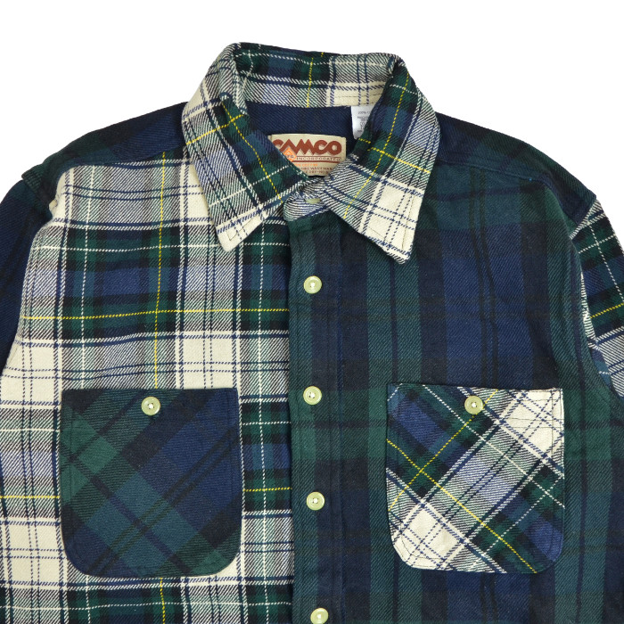 CAMCO カムコ ネルシャツ HEAVY WEIGHT FLANNEL WORK SHIRTS ヘビーウェイト フランネルシャツ チェックシャツ  グリーンマルチ クレイジーパターン : camco-004 : buddy-stl - 通販 - Yahoo!ショッピング