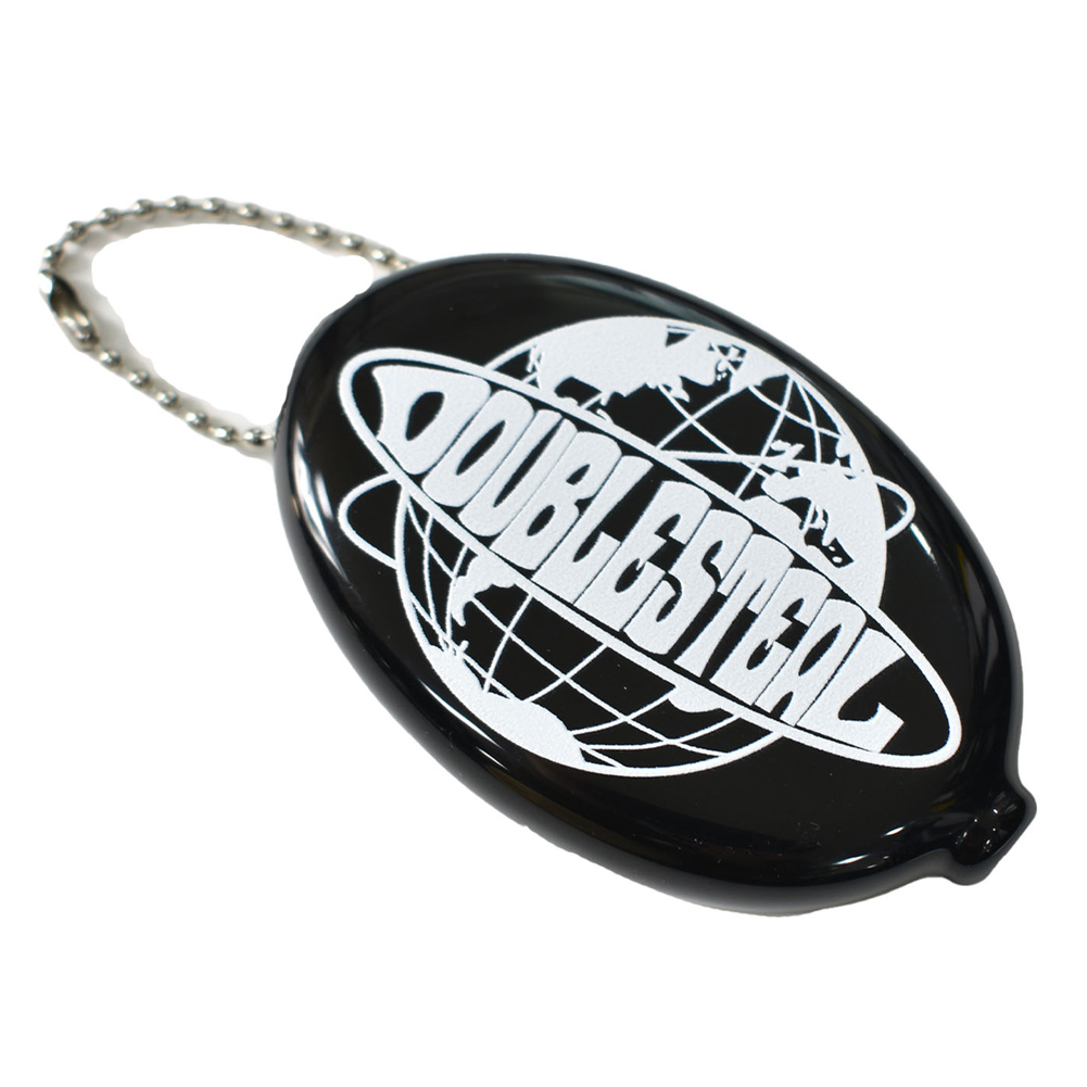 DOUBLE STEAL ダブルスティール ワールドロゴ コインケース ラバー製 小銭入れ キーホルダー 431-90005 メール便対応可