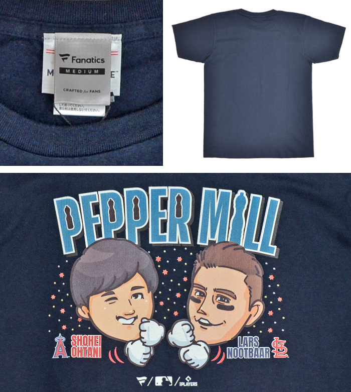 Fanatics Branded Shohei Ohtani x Lars Nootbaar Pepper Mill T-Shirt - Navy
