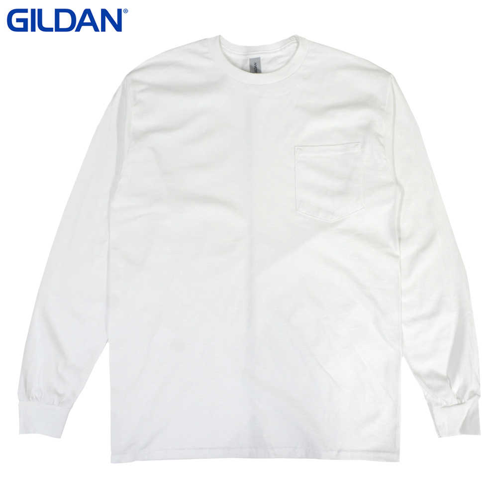GILDAN ギルダン 6.0オンス ウルトラコットン ロングスリーブ ポケット Tシャツ Ultra Cotton 6.0 oz Long Sleeve Pocket T-Shirt 2410 長袖 ネコポス便対応可｜buddy-stl｜02
