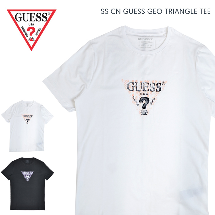 GUESS ゲス Tシャツ SS CN GUESS GEO TRIANGLE LOGO TEE 半袖 カットソー トップス M3GI23J1314  単品購入の場合はネコポス便発送