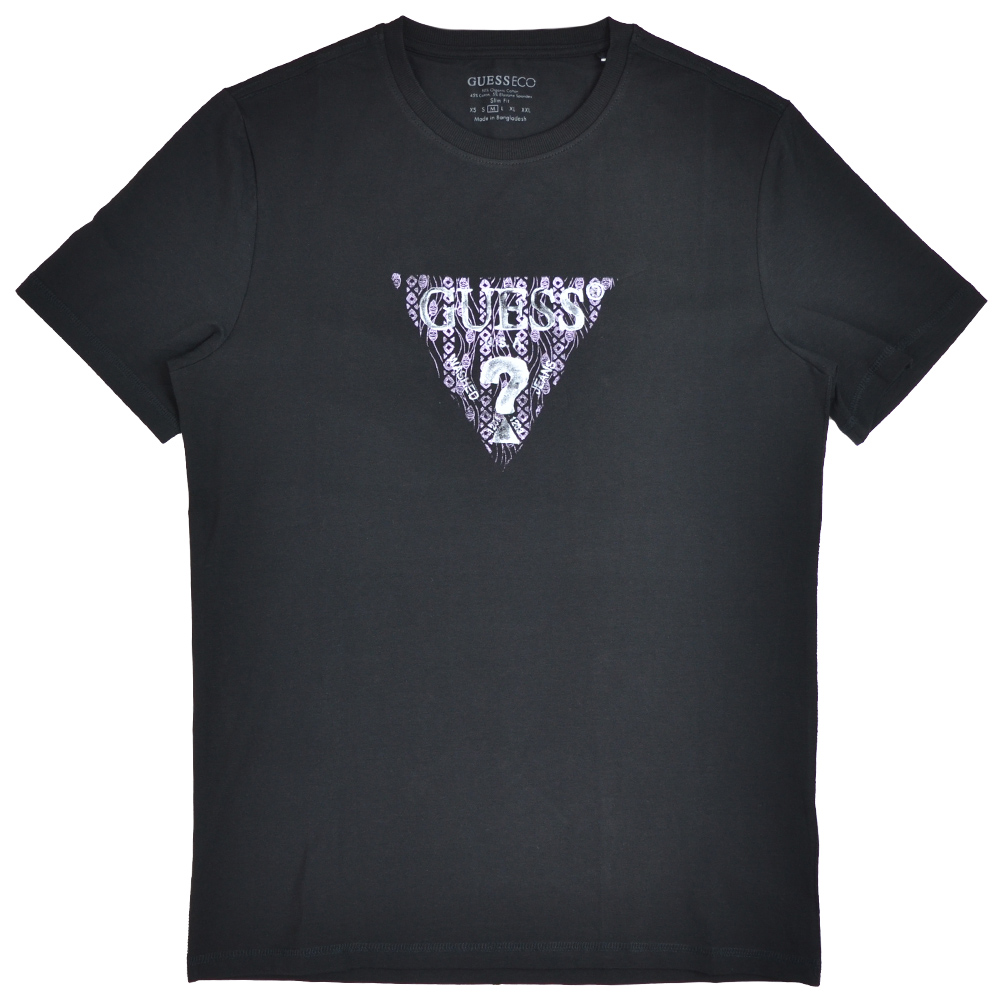 GUESS ゲス Tシャツ SS CN GUESS GEO TRIANGLE LOGO TEE 半袖...