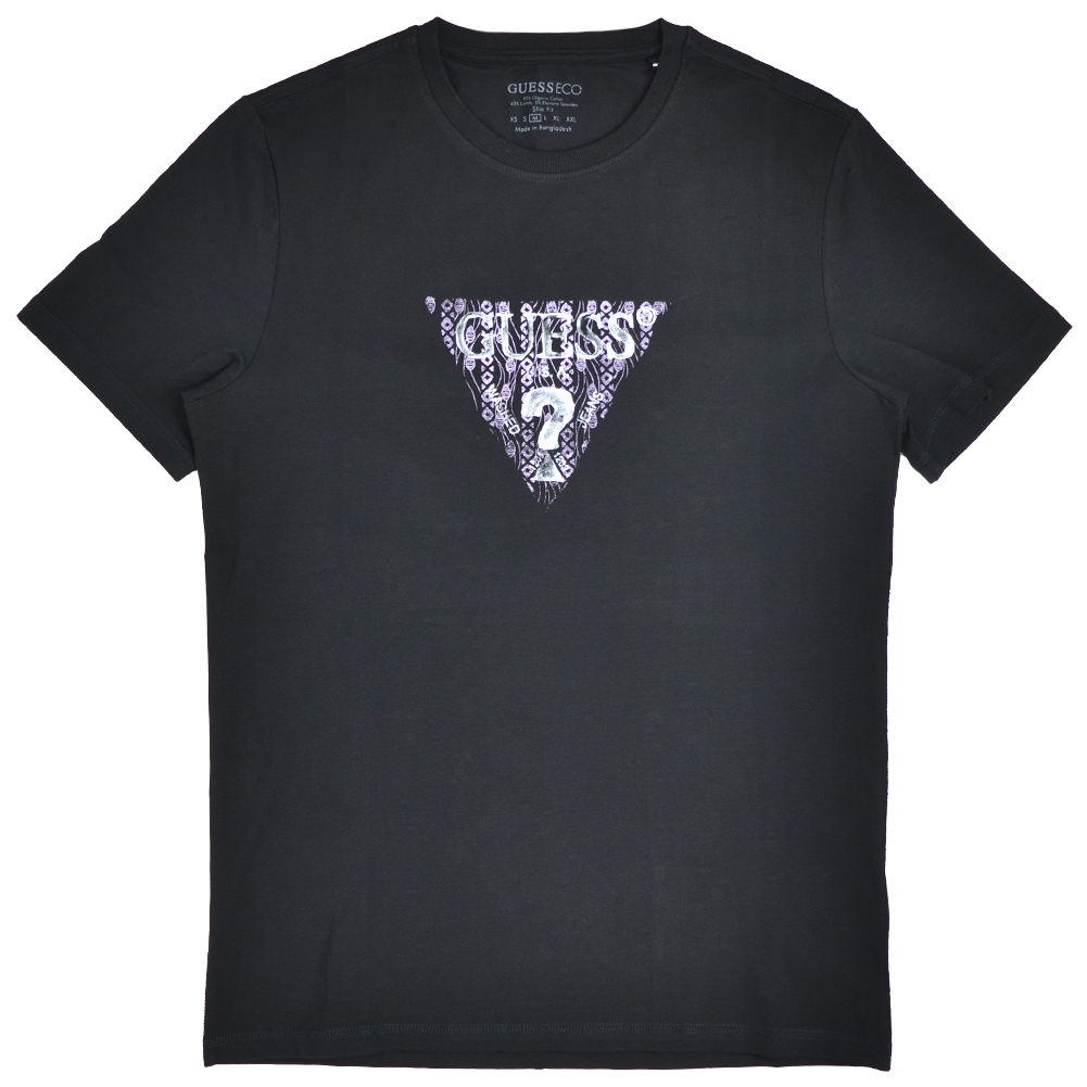 GUESS ゲス Tシャツ SS CN GUESS GEO TRIANGLE LOGO TEE 半袖