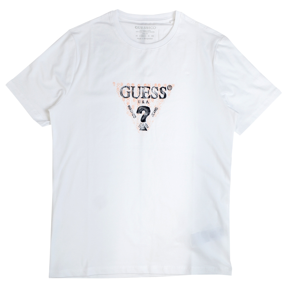 GUESS ゲス Tシャツ SS CN GUESS GEO TRIANGLE LOGO TEE 半袖...