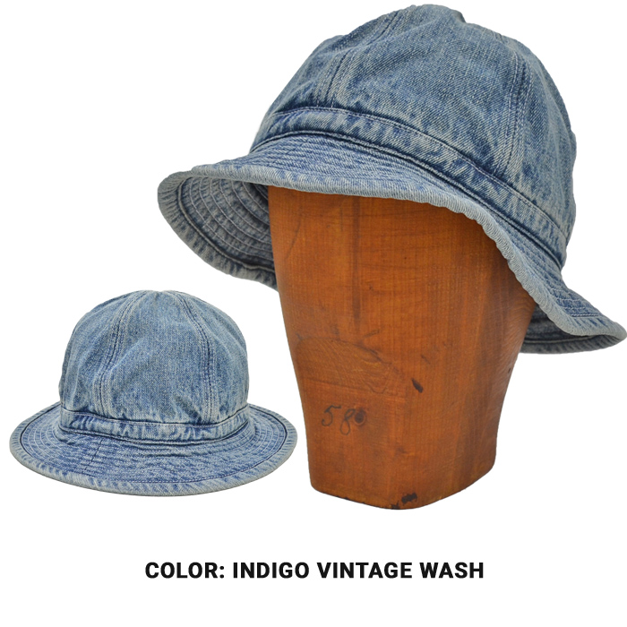 HOUSTON ヒューストン DENIM ARMY HAT デニム アーミー ハット