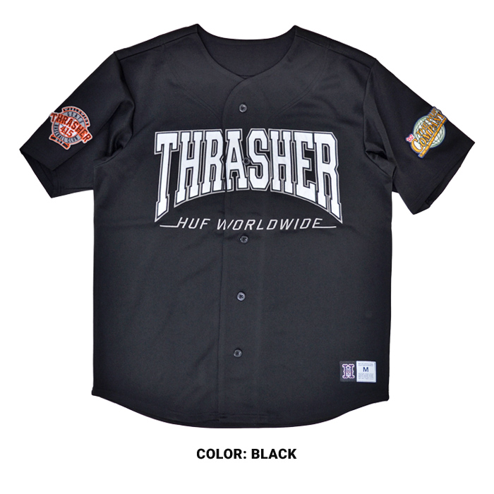 HUF × THRASHER ハフ スラッシャー ベースボール ジャージ
