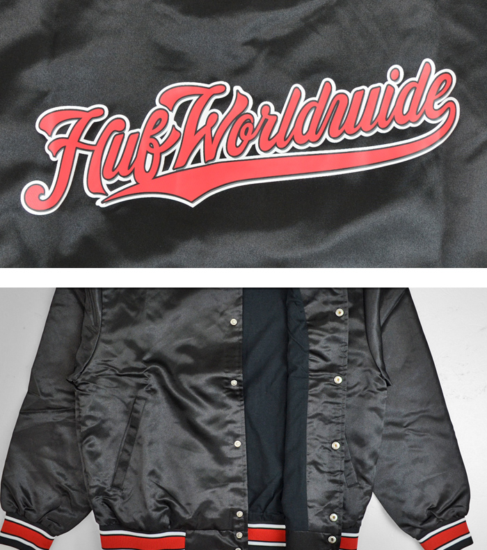 HUF ハフ ジャケット CRACKERJACK SATIN BASEBALL JACKET スタジアム