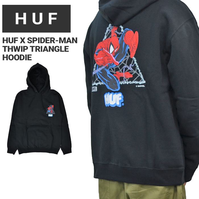 HUF × SPIDER-MAN ハフ × スパイダーマン パーカー THWIP TRIANGLE P/O