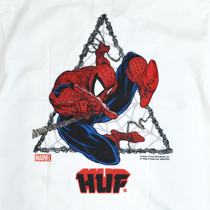 HUF × SPIDER-MAN ハフ × スパイダーマン Tシャツ THWIP TRIANGLE S/S