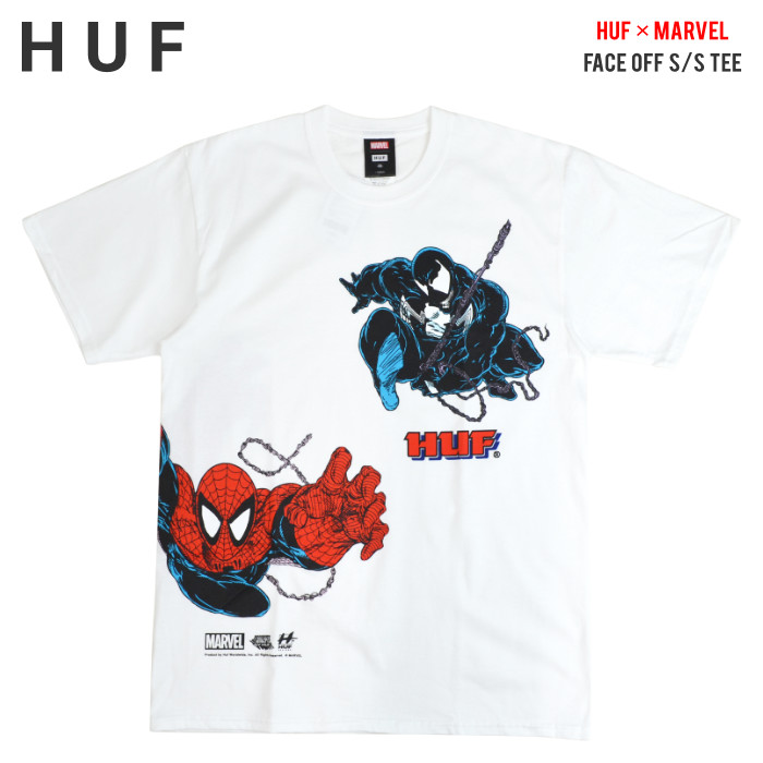 HUF × SPIDER-MAN ハフ スパイダーマン Tシャツ FACE OFF S/S