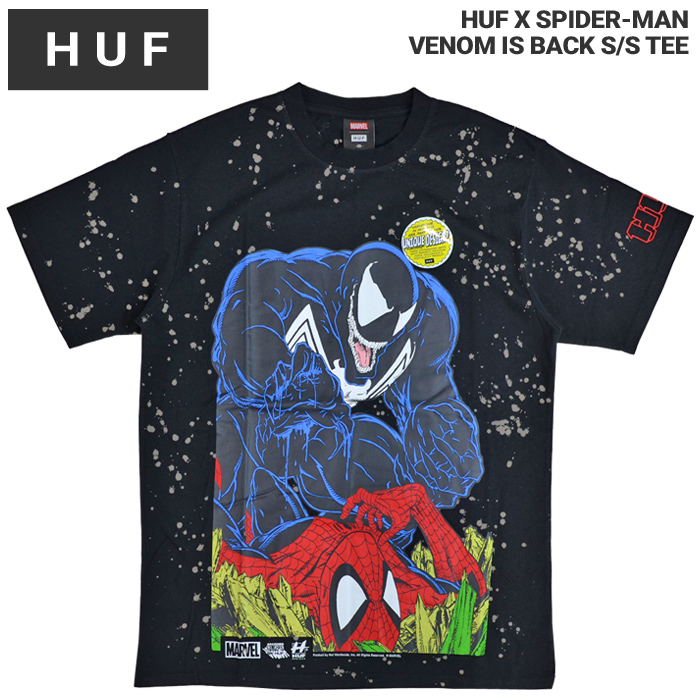 HUF × SPIDER MAN ハフ × スパイダーマン Tシャツ VENOM IS BLACK S/S