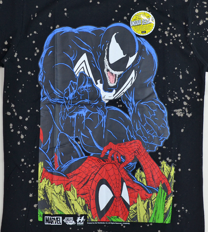 HUF × SPIDER-MAN ハフ × スパイダーマン Tシャツ VENOM IS BLACK S/S