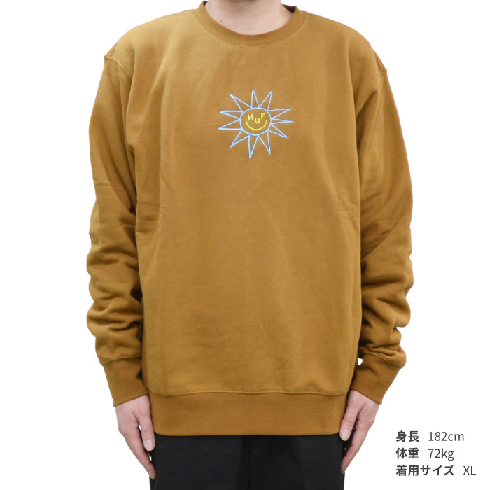 HUF ハフ スウェット SUN GUY CREWNECK SWEATSHIRT フリース