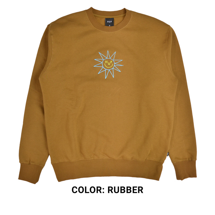 HUF トレーナー M HUF ハフ スウェット SUN GUY CREWNECK SWEATSHIRT フリース