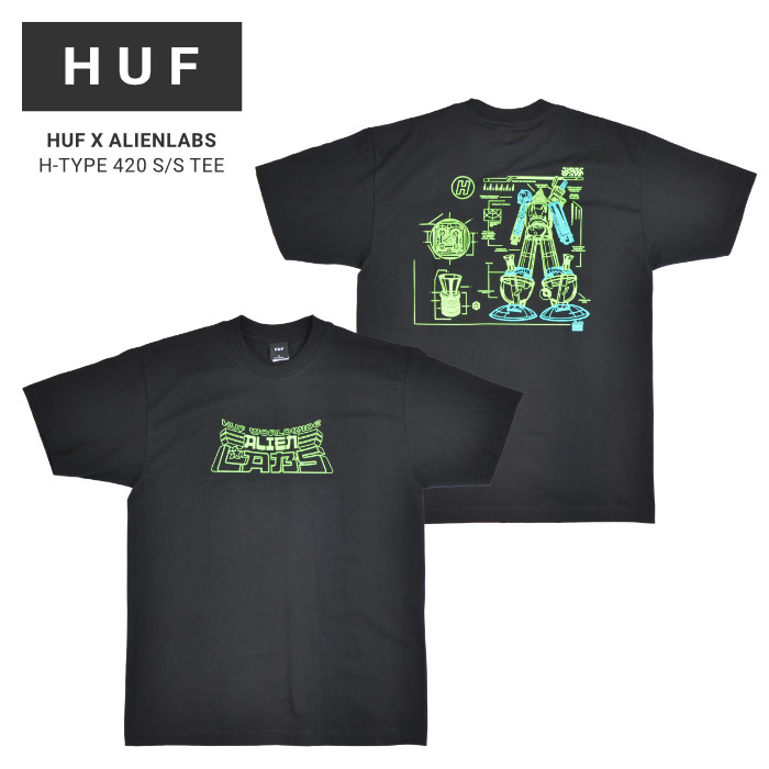 HUF × ALIENLABS ハフ × エイリアンラボ Tシャツ AL H-TYPE 420 S/S TEE 半袖 カットソー TS02123  単品購入の場合はネコポス便発送