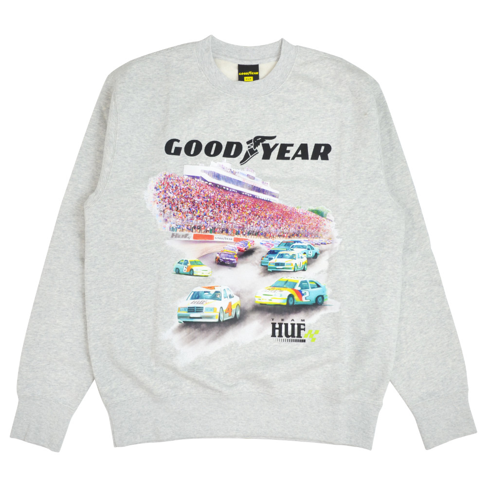 HUF × GOODYEAR ハフ × グッドイヤー スウェット TEAM HUF CREWNECK 