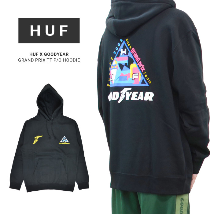 HUF × GOODYEAR ハフ × グッドイヤー パーカー GRAND PRIX TT P/O