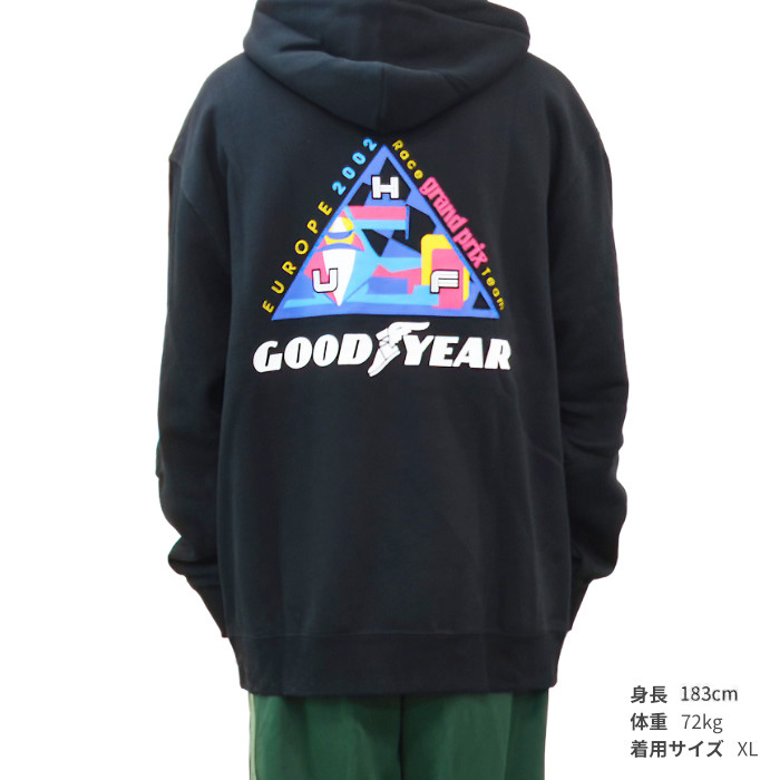 HUF GOODYEAR ハフ グッドイヤー パーカー GRAND PRIX TT P/O
