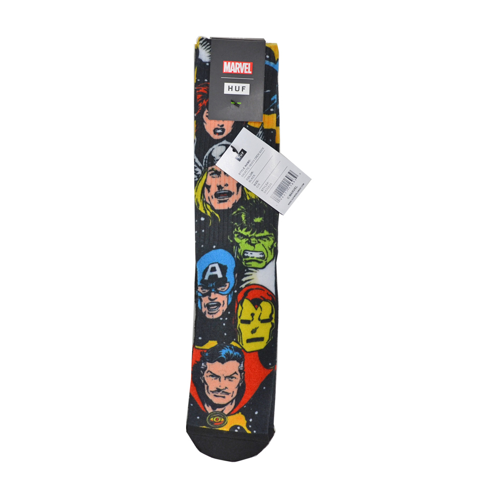 HUF AVENGERS ハフ アベンジャーズ ソックス GALACTIC HEADS CREW S...