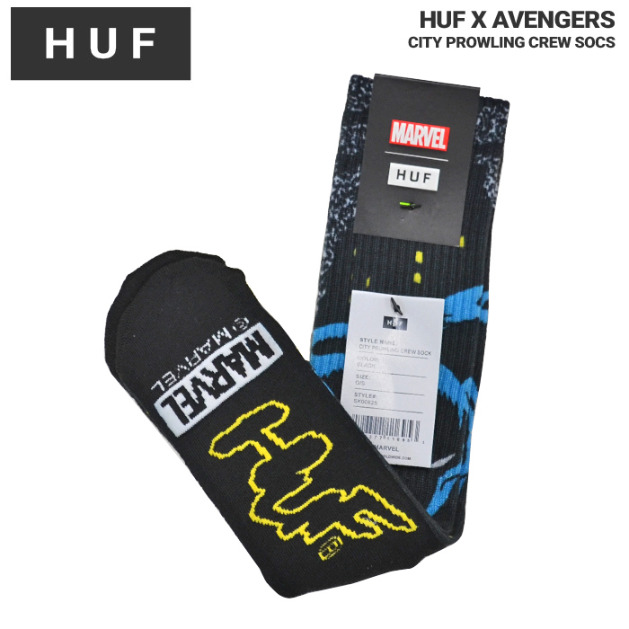 HUF AVENGERS ハフ アベンジャーズ ソックス CITY PROWLING CREW SOCKS