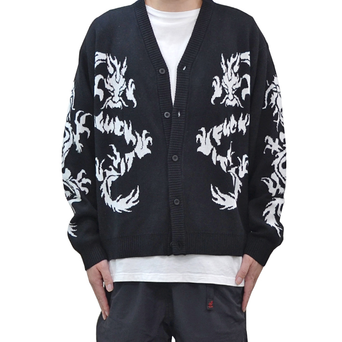 HUF ハフ カーディガン TWIN DRAGON CARDIGAN セーター ニット