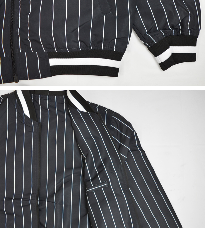 STAPLE ステイプル ジャケット PINSTRIPE BASEBALL JACKET スタジアム 