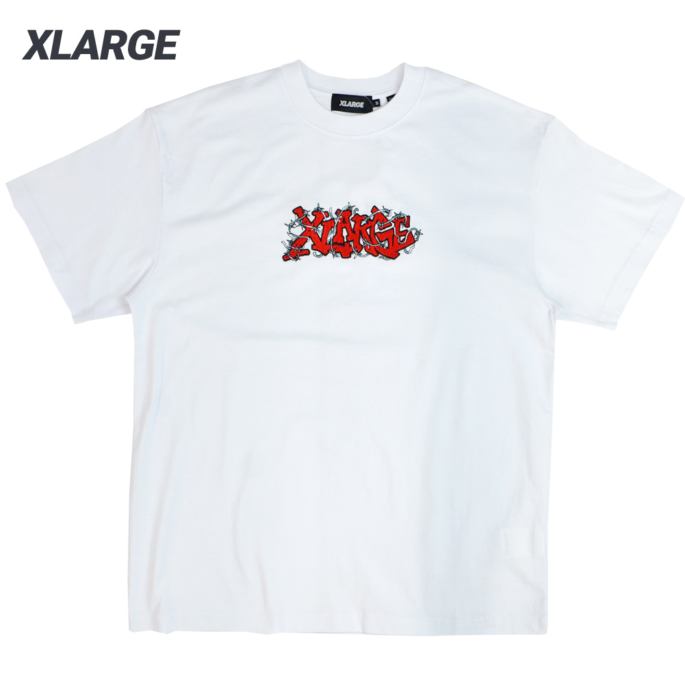 XLARGE エクストララージ Tシャツ BARBED WIRE LOGO S/S TEE 半袖 カットソー トップス 101232011033  単品購入の場合はネコポス便発送