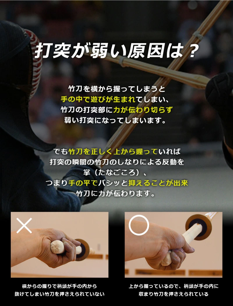 バイオテック 中太吟風仕組竹刀「上達型竹刀 -GRIP MASTER-」37〜39男女（中学生〜一般）【剣道竹刀・SSPシール貼付・男女用】