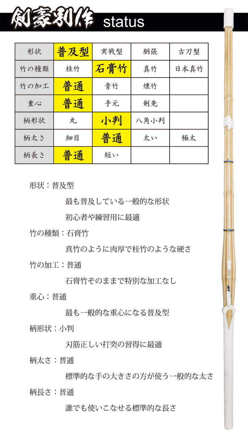 剣道 竹刀 28 30 32 33 34 35 36 上製 小判型 W仕組み (黒)剣豪別作 SSP シール付 小学生 子ども 4本以上ご購入で送料無料(北海道・沖縄除く)  武道園 :siku-jyouseikoban-kengobessaku36:武道園 - 通販 - Yahoo!ショッピング