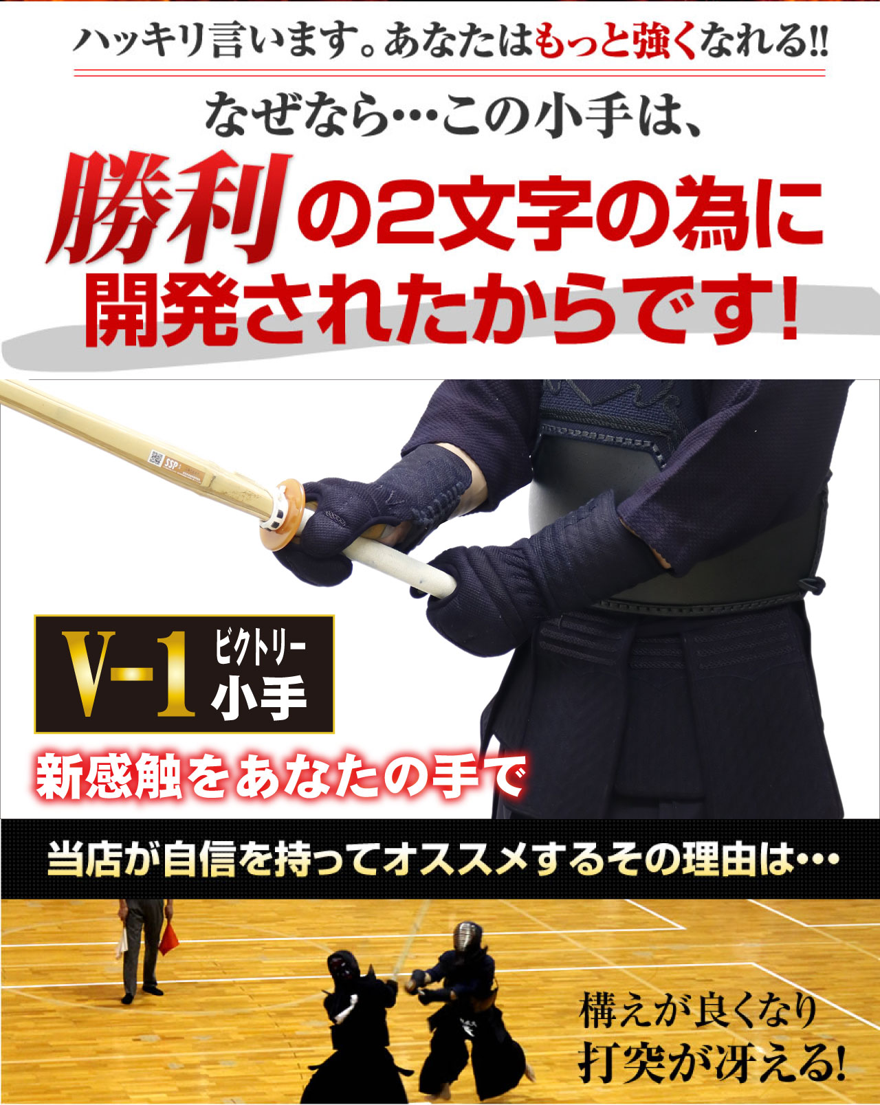 剣道 小手 織刺仕立/斜め十字ミシン刺 「 V-1 送料無料 刺繍ネーム無料 M/L/XL 中学生/高校生/大人 武道園