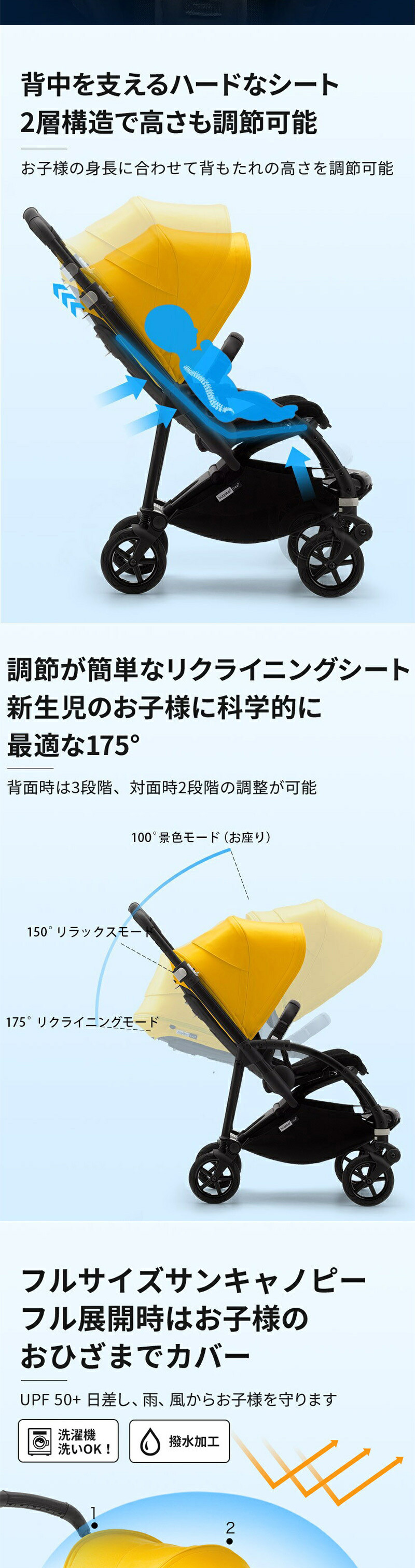 bugaboo（バガブー） 公式 ビー6 シルバーシャーシ コンプリートセット