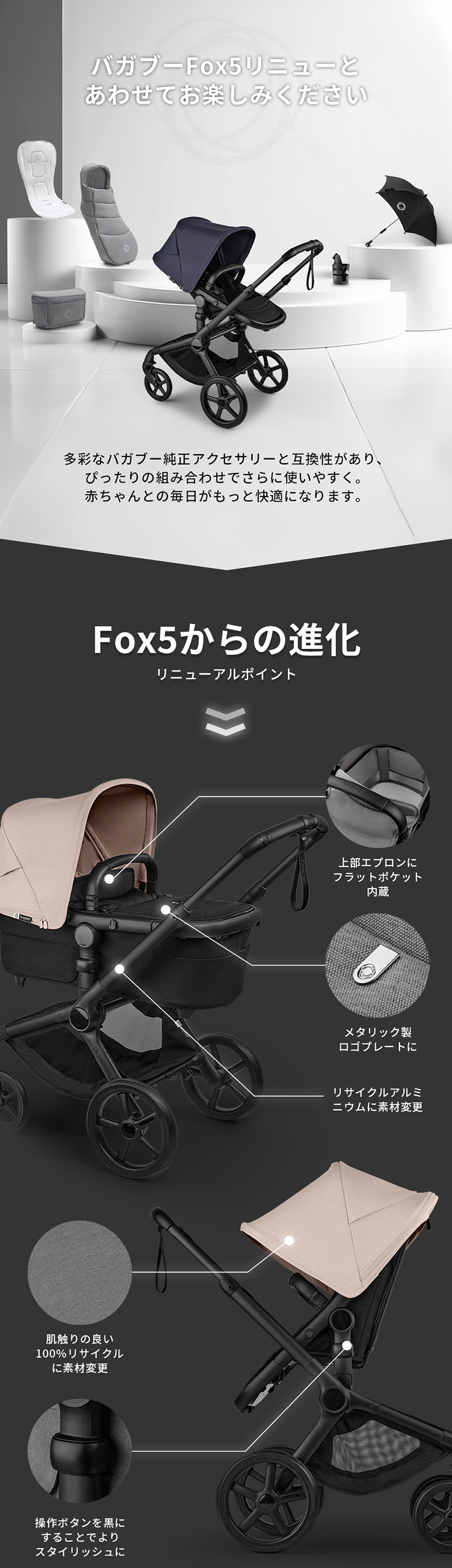 bugaboo（バガブー） 公式 フォックス 5 リニュー グラファイトベース