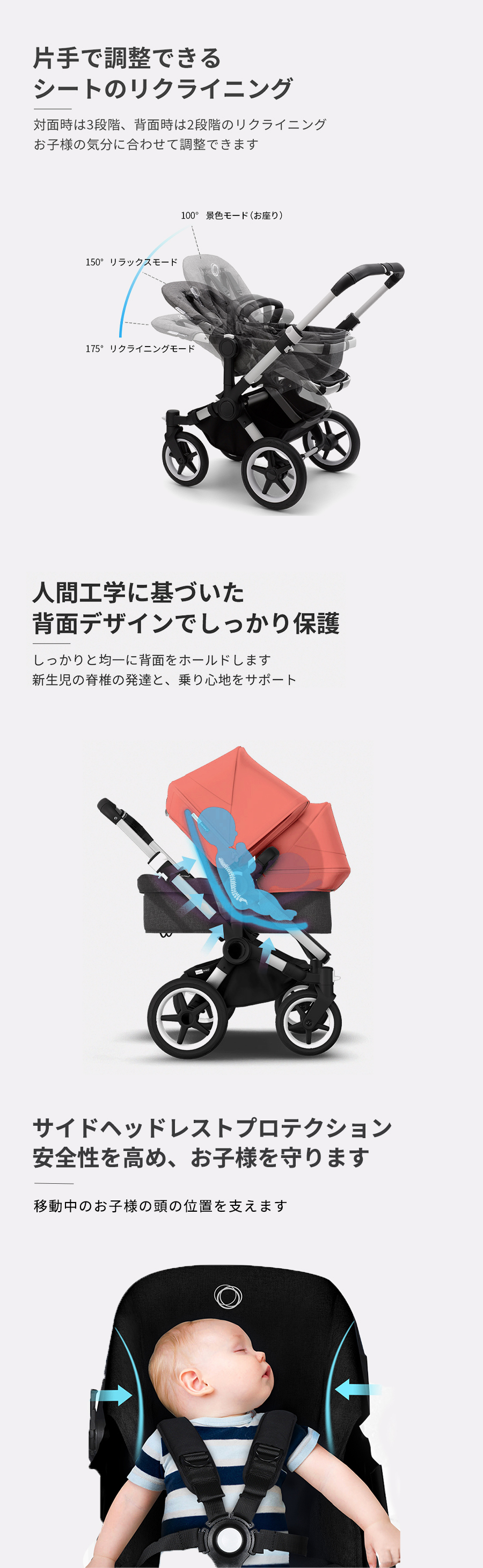 【公式】 バガブー ドンキー5 デュオ コンプリート 二人乗りベビーカー bugaboo donkey5 ミッドナイトブラック×ミスティホワイト a型  ベビーカー ペットカート