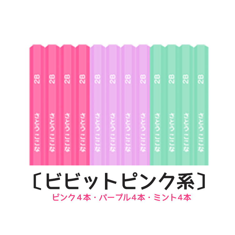 名入れ鉛筆 ナチュラル パステル ビビッド 12本 1ダース 2B ケース付属 シンプル｜bugyo｜03