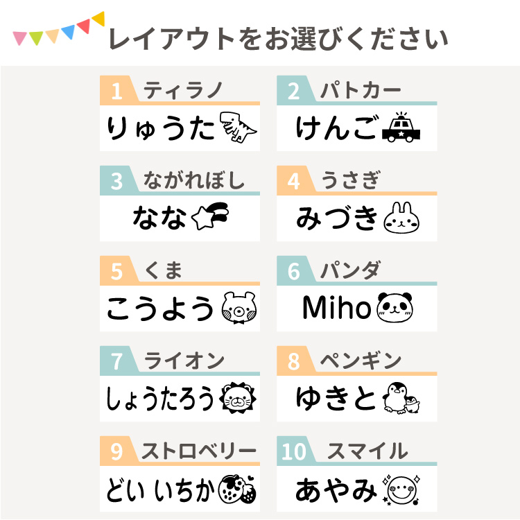 こども包丁のレイアウト