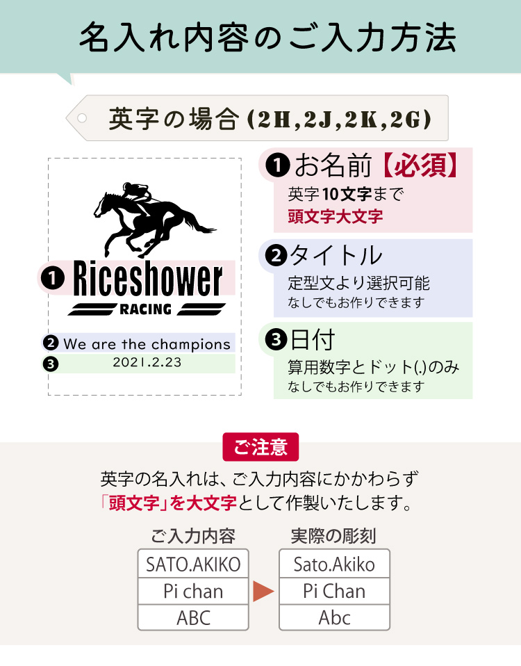 英字名入れのご入力方法