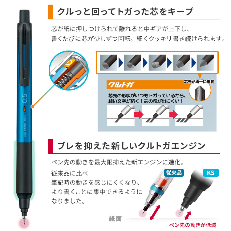 名入れ クルトガ KSモデル シャープペン 替芯セット M5-KS 0.5mm HB