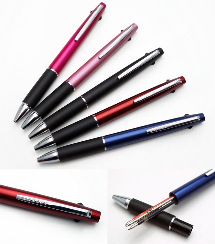 2色のなめらか油性ボールペンとシャープペンが一つに ジェットストリーム 多機能筆記具