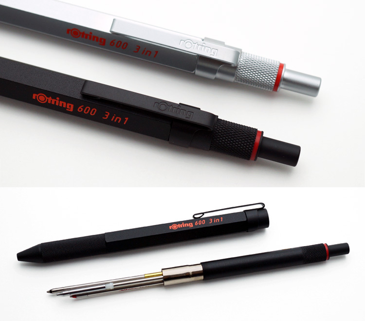 ボールペン 名入れ ロットリング600 3in1 マルチペン rotring 多機能ペン 3機能 ギフト 誕生日 記念品 昇進 お祝い