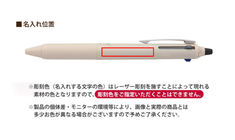 名入れ位置