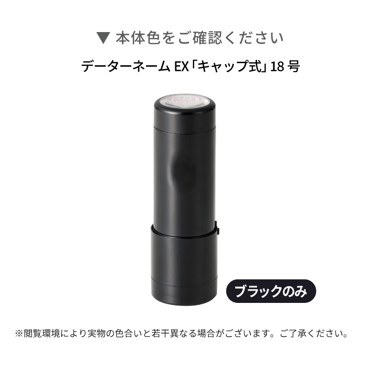 データーネームEX18号キャップ式の本体色