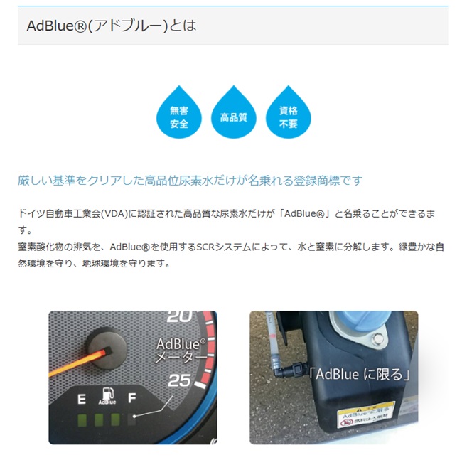 直送品】 丸山化成 AdBlue(アドブルー) 高品位尿素水 20L (ノズル付き