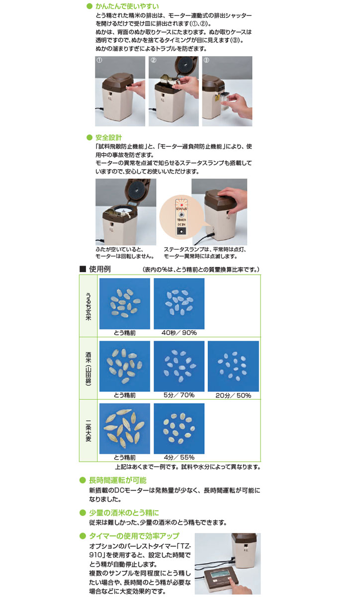 ケツト科学研究所 小型精米器 パーレスト (perlest) (タイマーなし